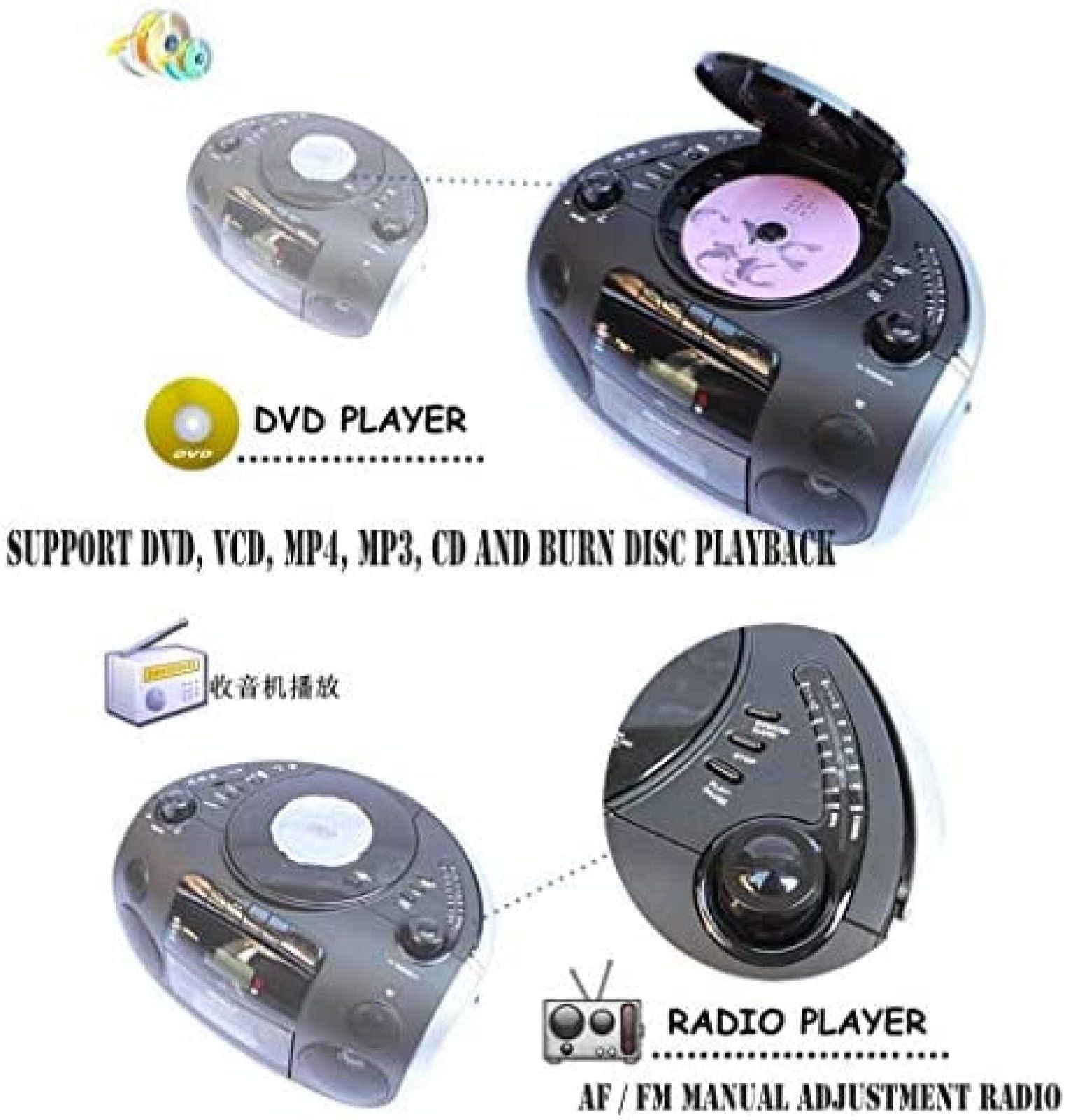 Amazon.co.jp: リモコン付きCDプレーヤー、カセットテープレコーダー
